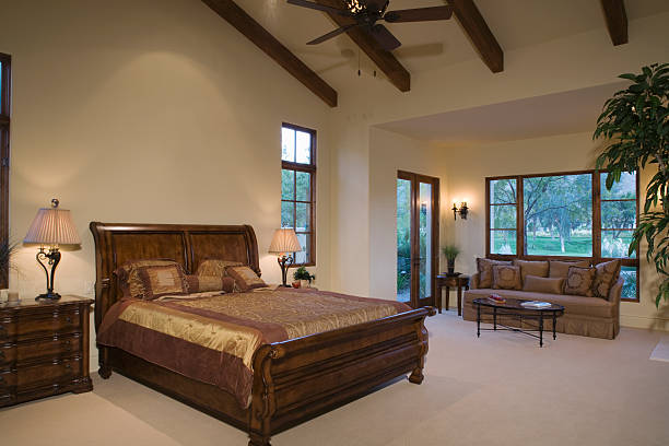 istock Sleigh Bed And Sofa At Spacious Bedroom 477759215