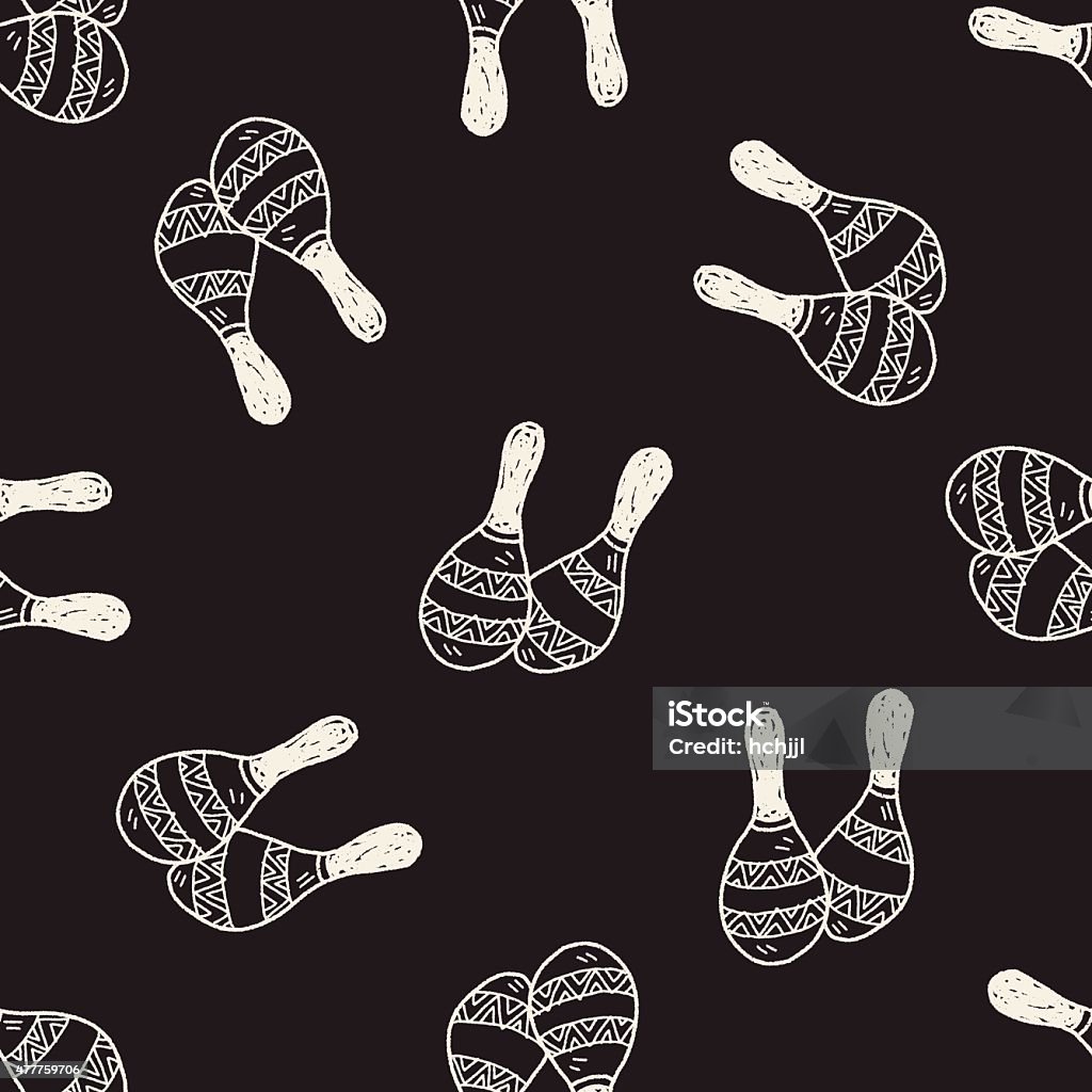 Maraca Pattern Image Maraca Doodle Seamless Pattern Background Stock Illustration - Download ...