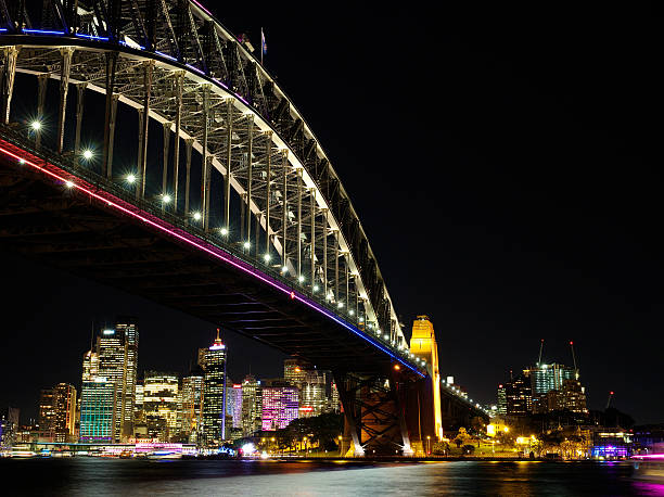 istock Sydney Harbour during Vivid light festival 477760842
