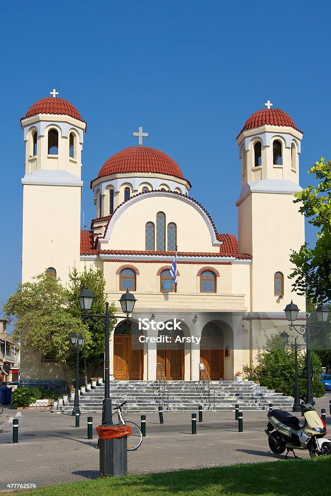 Four Martyrs Church. Crete Church of Tessaron Martiron (Four Martyrs). Rethymno, Crete, Greece 2015 Stock Photo