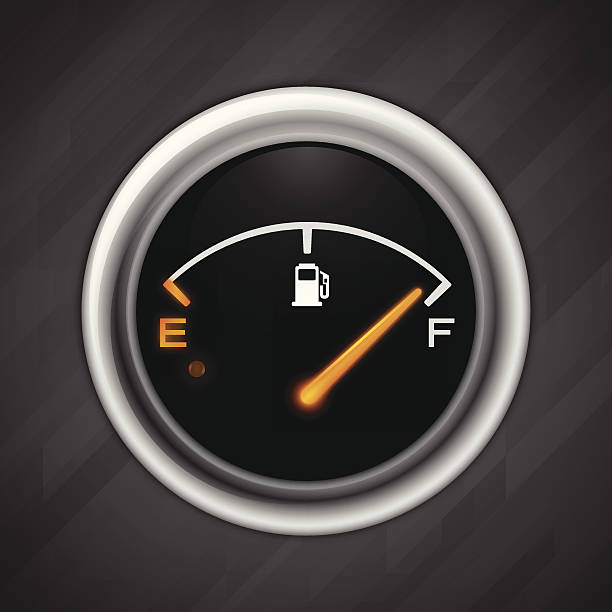 전체 가스 게이지 - fuel gauge fossil fuel fuel and power generation gauge stock illustrations