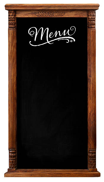 istock Wooden Picture Frame Chalkboard Blackboard Used As Menu 477765255
