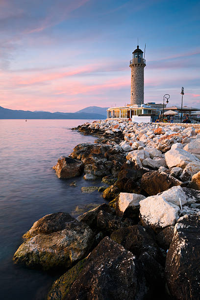 Lighthouse in Patras. stock photo