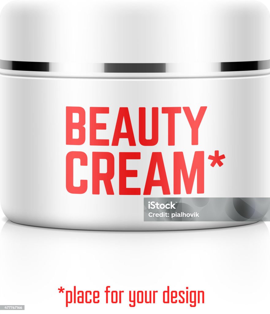 Beauty cream jar template Beauty cream jar template with place for your design. Vector illustration with transparent effect. Eps10. Moisturizer stock vector