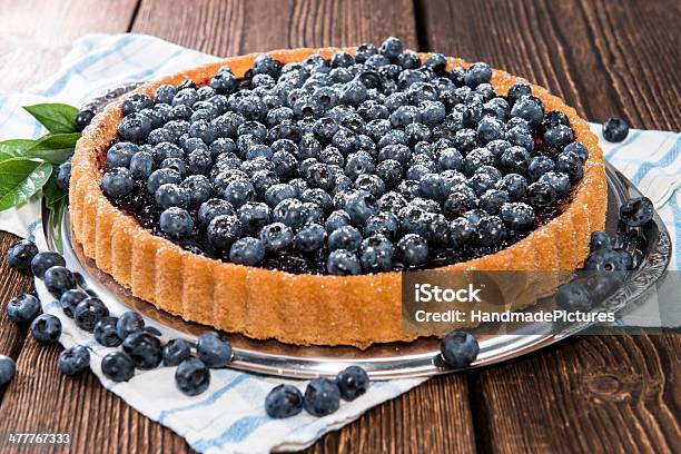 Fresh Blueberry Tart With Fruits Stock Photo - Download Image Now - Baked, Baked Pastry Item, Bakery