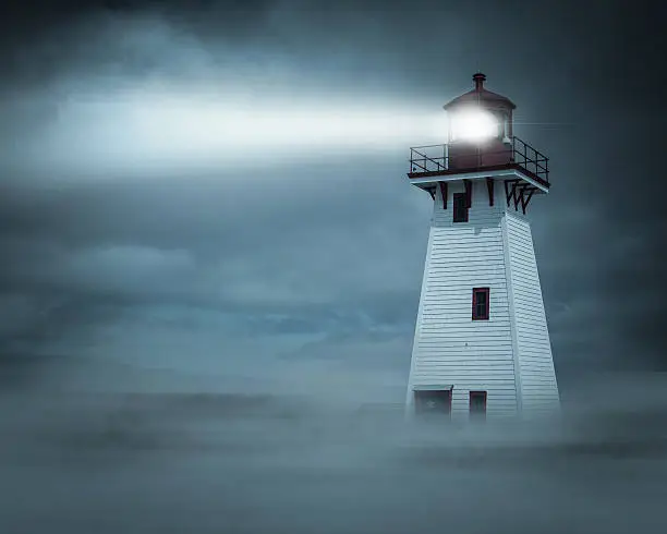 Photo of Night view Lighthouse Beam