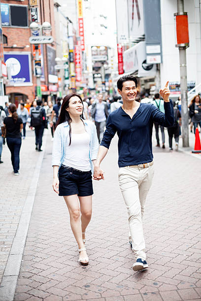 istock Young couple against cityscape background 477771080