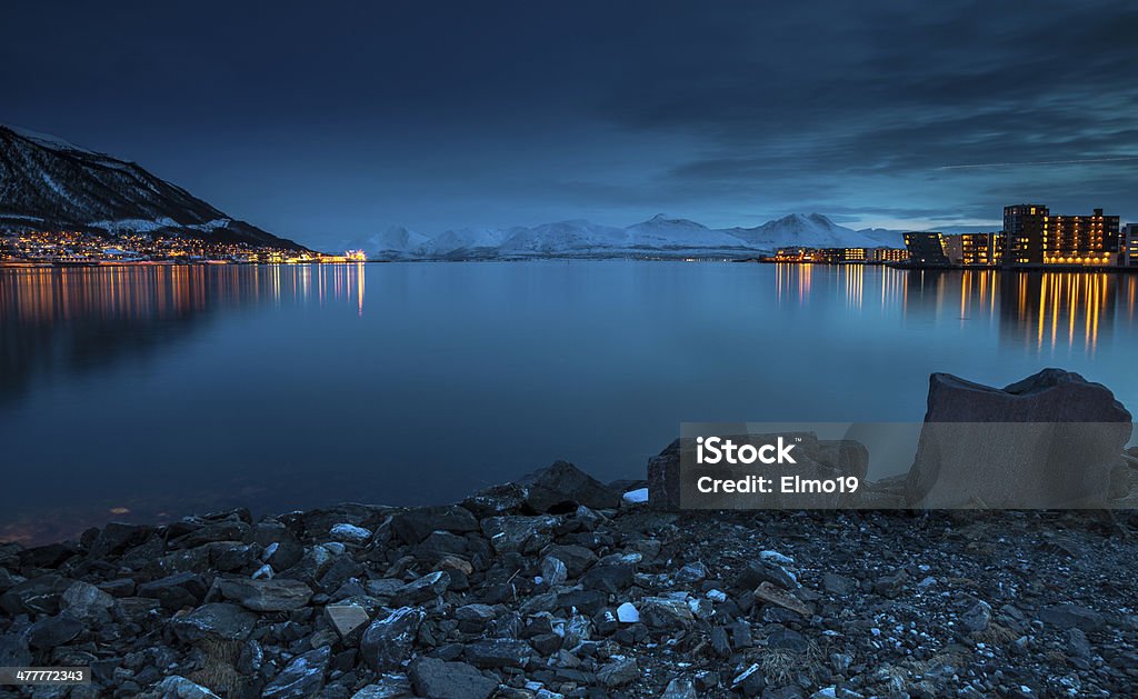 Tromsö Wasser in der Nacht. - Lizenzfrei Tromsö Stock-Foto