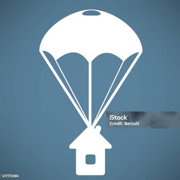 Parachute Icon Stock Illustration - Download Image Now - 2015, Adult, At The Edge Of