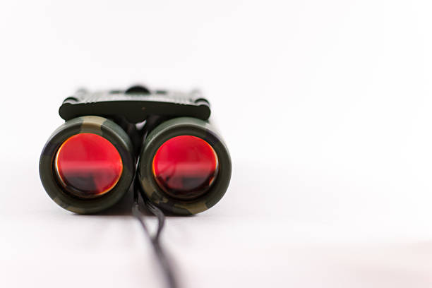 primer plano de camuflaje estilo binoculares - binoculars watching optical instrument closed fotografías e imágenes de stock