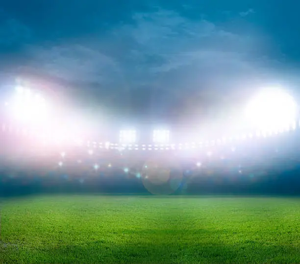 Stadium lights - front view.