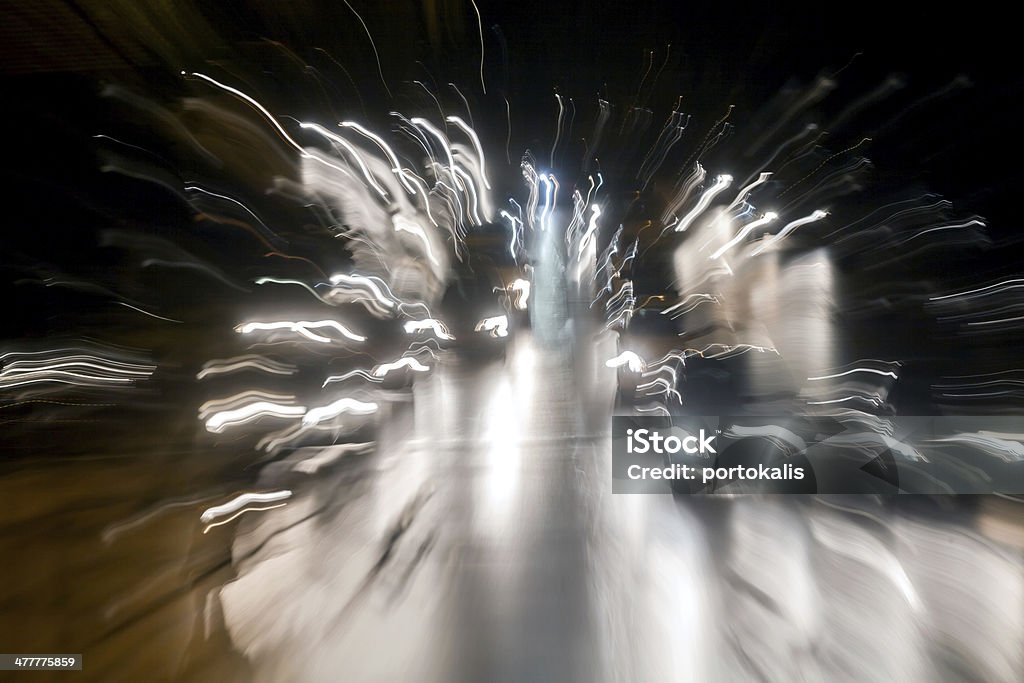 Carros em movimento na noite - Royalty-free Anoitecer Foto de stock