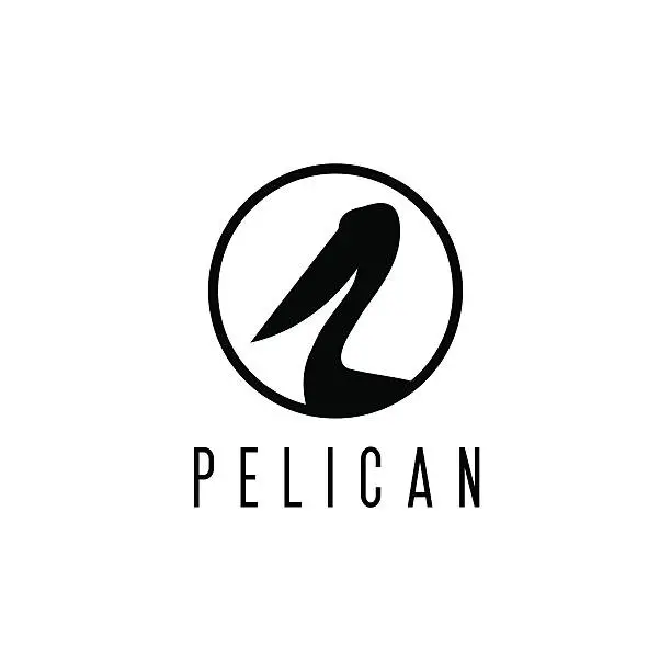 Vector illustration of pelican vector design template