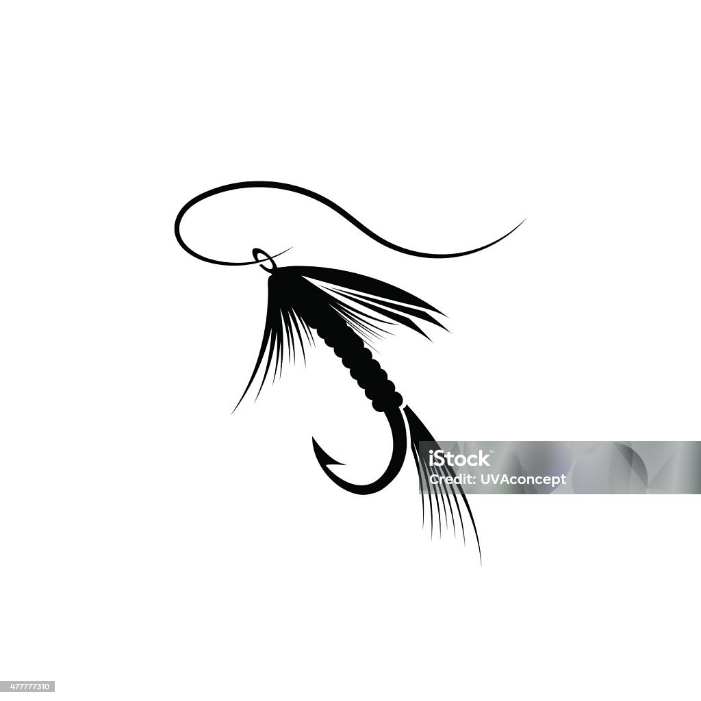 Pesca con mosca lure - arte vectorial de Anzuelo de pesca libre de derechos