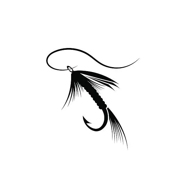 Vector illustration of Fly fishing lure