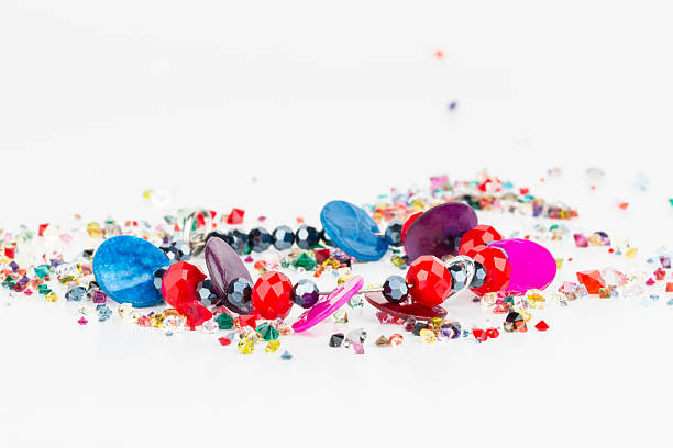 Homemade bead jewelry - Stock Image.