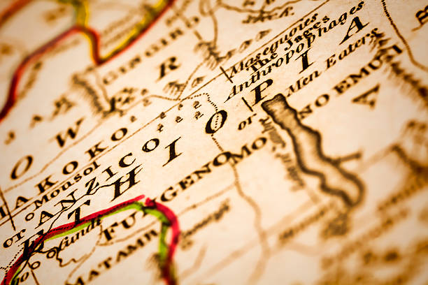 istock Ethiopia on an Antique map 477778846