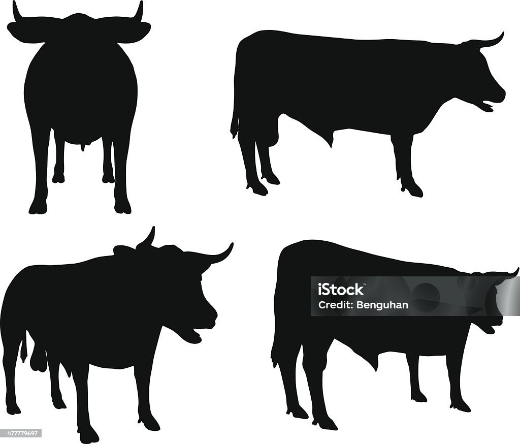 Sapi Metal Vector Koleksi Sapi Siluet Vektor Ilustrasi Stok - Unduh Gambar Sekarang ...