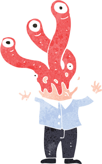 Expoding Monsters Retro Cartoon Man Exploding Into Monster Stock Illustration - Download ...