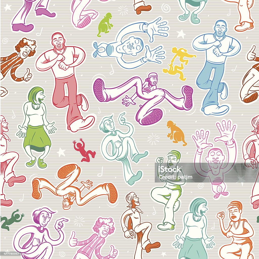 Jelly Limbed Dance Crew Rainbow Super Pattern Stock Illustration ...