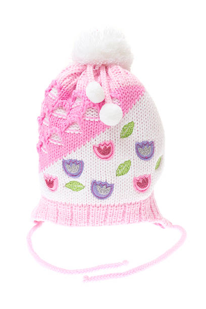 istock Children's winter hat isolated on white background 477783371