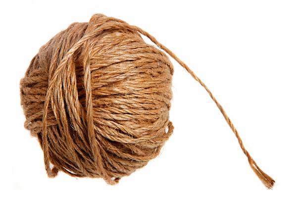 istock Coil of hemp twine. Isolated on white 477784637