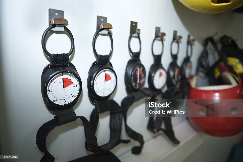 altimeters e i caschi - Foto stock royalty-free di Altimetro