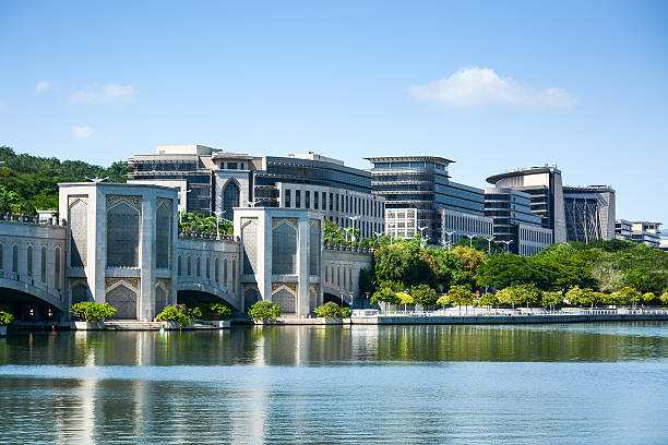 istock building, bridge and lake at Putrajaya, Malaysia 477785976