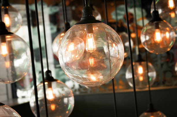 istock Beautiful retro luxury light lamp decor glowing 477788456