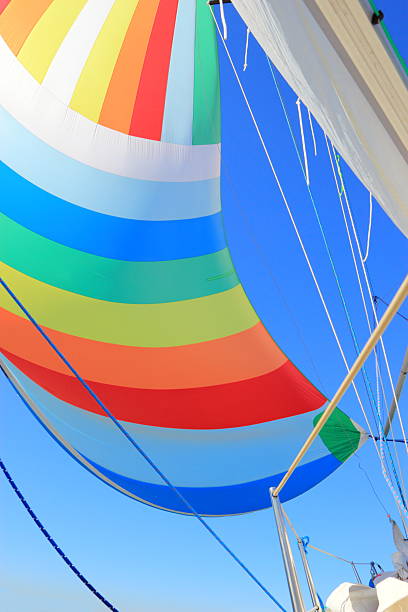 istock The wind has filled colorful spinnaker sail 477790029