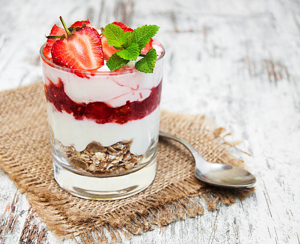 istock strawberry yogurt with muesli 477792020