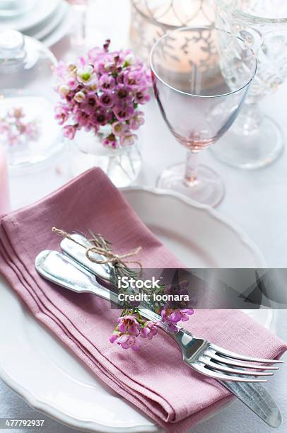 Festive Wedding Table Setting Stock Photo - Download Image Now - Arrangement, Arranging, Banquet