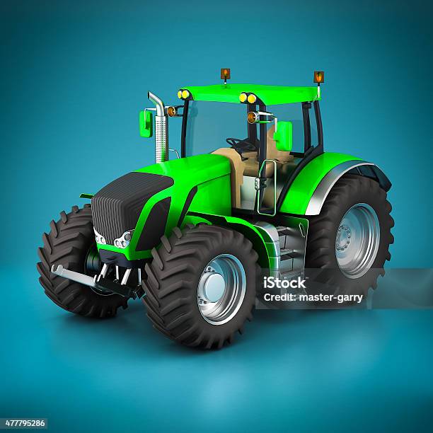 Green Tractor Stock Photo - Download Image Now - 2015, Agricultural ...