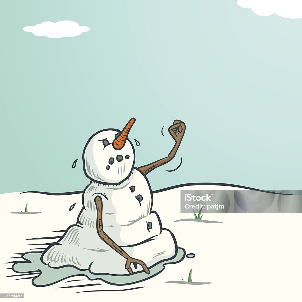Melting Snowman Stock Illustration - Download Image Now - Snowman, Melting,  Anger - iStock