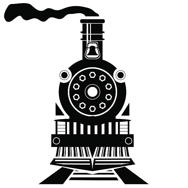 stary pociąg - locomotive steam train train snow stock illustrations