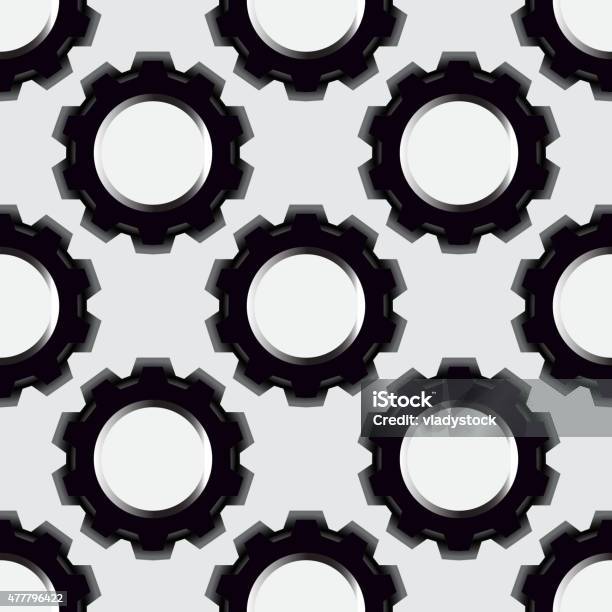 Gears Vector Pattern Seamless Wallpaper Pattern Gears On White Vector Illustration Stock ...