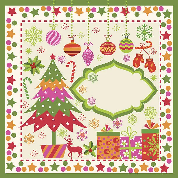 Vector illustration of Christmas elements .
