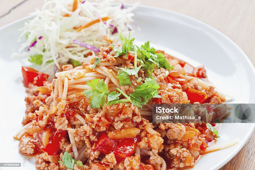 Spaghetti  with tomato sause Spaghetti  with tomato sause and meat Bolognese Sauce Stock Photo