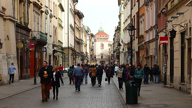 cracovia, florianska street - florianska street fotografías e imágenes de stock