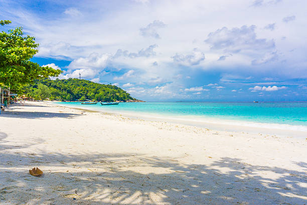 istock Tropical beach with blue Sky and sea. 477808260