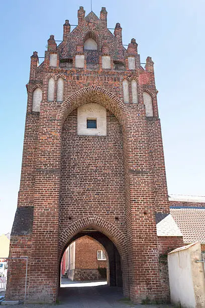 Historic city gate in Templin, East Germany