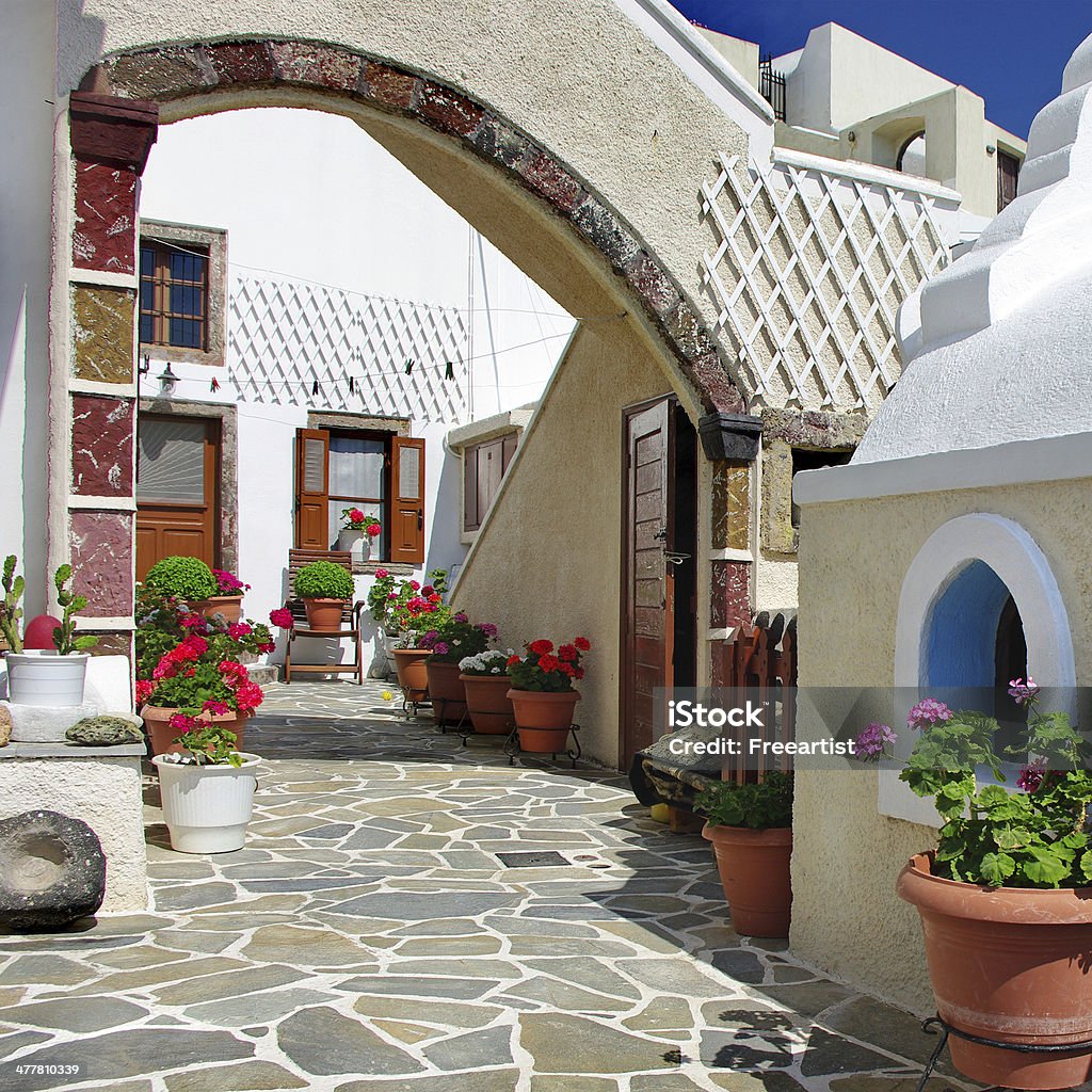 Häuser von Santorin - Lizenzfrei Architektur Stock-Foto