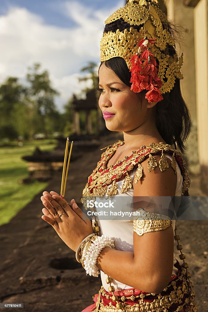 Apsara Tänzerin in Angkor Wat - Lizenzfrei Angkor Stock-Foto