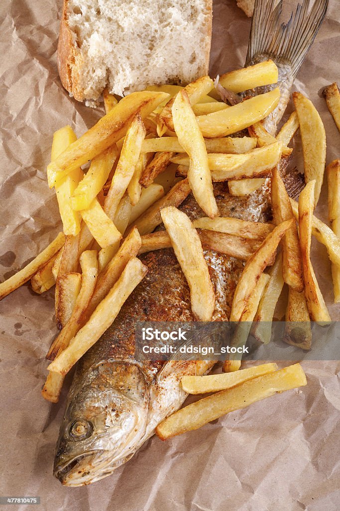 fish and chips - Foto de stock de Aceite para cocinar libre de derechos