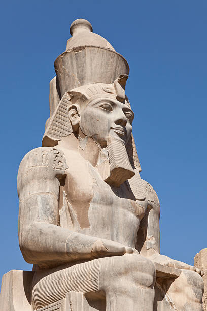 Statue Ramses II statue in the at Luxor Temple, Egypt. Ramses ll. rameses ii stock pictures, royalty-free photos & images