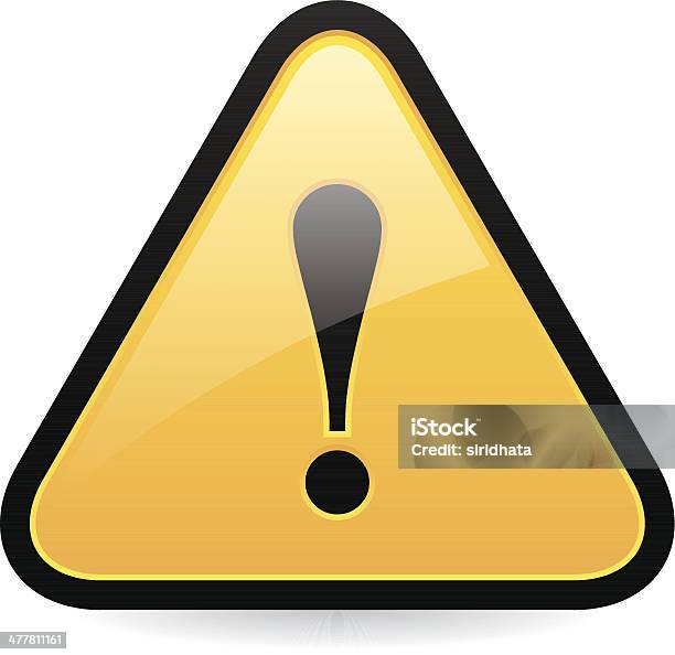 Caution Sign Stock Illustration - Download Image Now - Triangle Shape, Danger, Risk