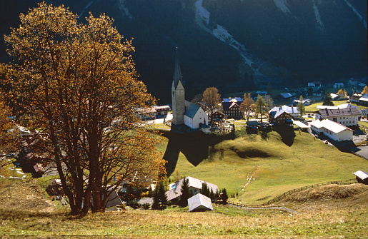 View of Mittelberg im Kleinwalsertal, Austria