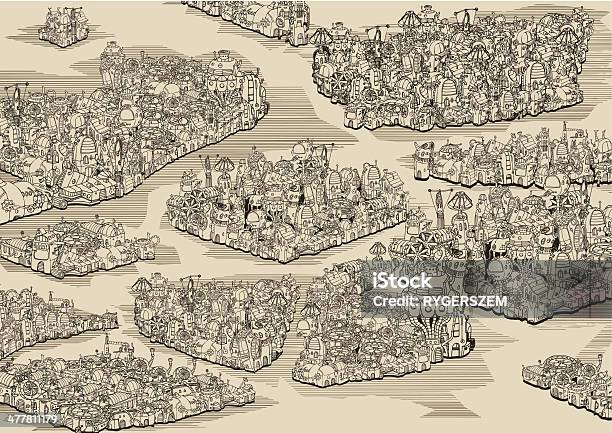 Ilustración de La Historia Nunca Habían Mapa y más Vectores Libres de Derechos de Anticuado - Anticuado, Antiguo, Arquitectura