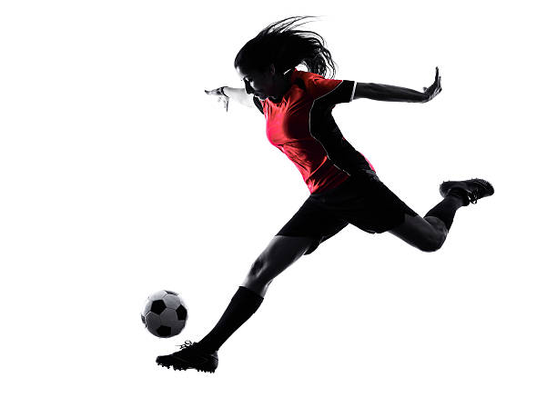istock woman soccer player isolated silhouette 477811188