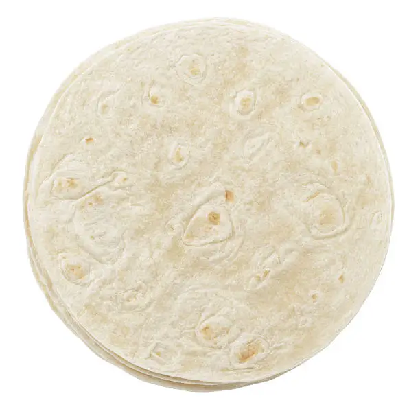 Photo of wheat round tortillas from above